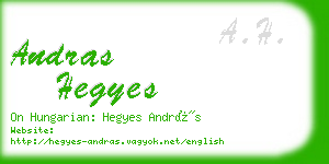 andras hegyes business card